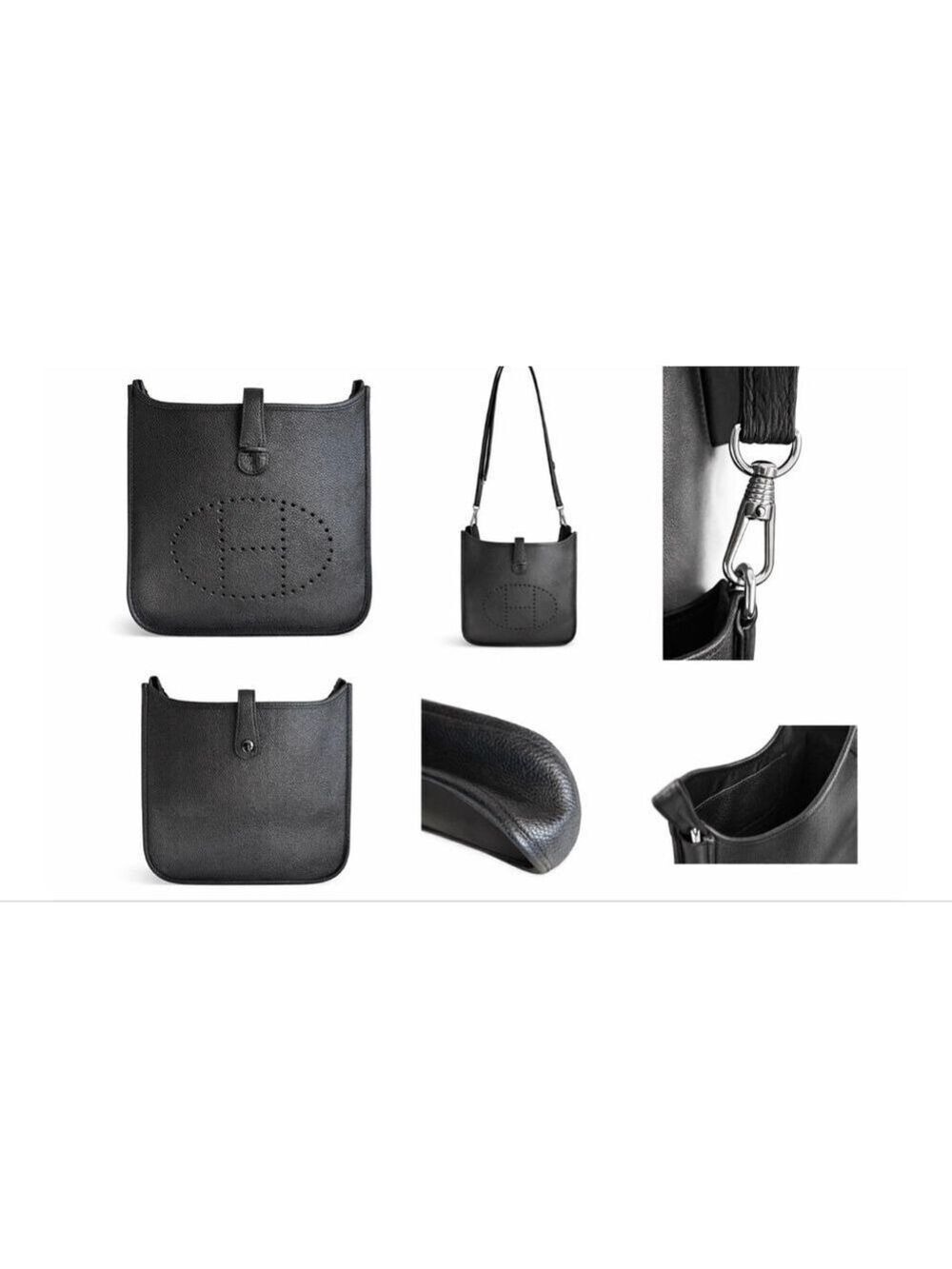 Women's Hermès Black Evelyne TPM Crossbody Bag